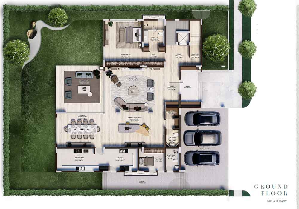Villa B — 8984 sq.ft Ground Floor — Embassy Eden Villas