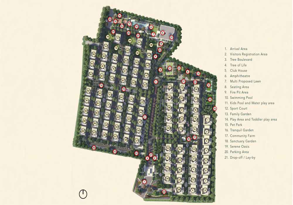 Villa A — 7140 sq.ft Ground Floor — Embassy Eden Villas