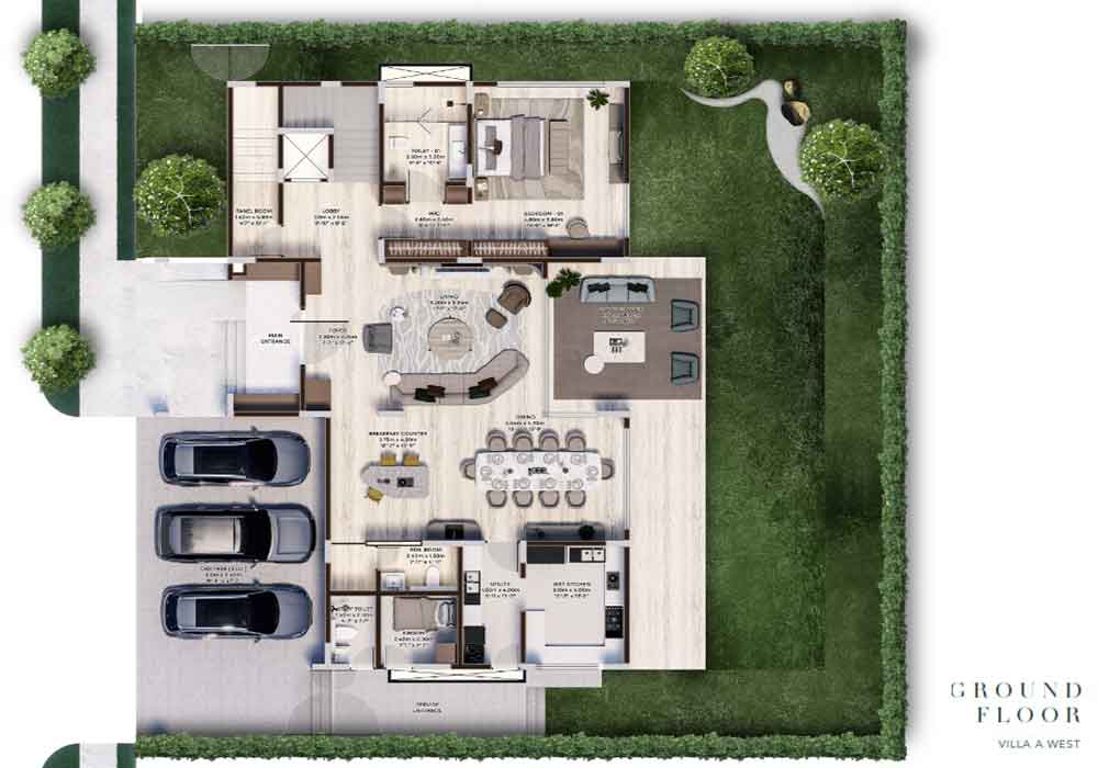 Villa B — 8984 sq.ft Upper Floor — Embassy Eden Villas